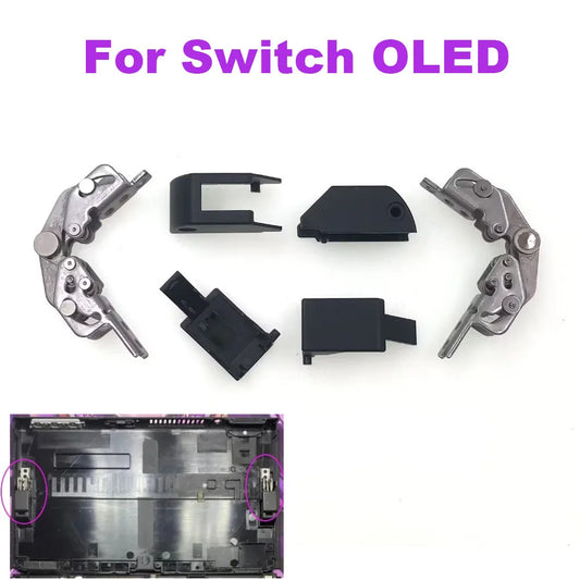 1set For NS Switch OLED Game Controller Rotating Shaft Chain Console Back Cover Chain Hinge With Back Cover