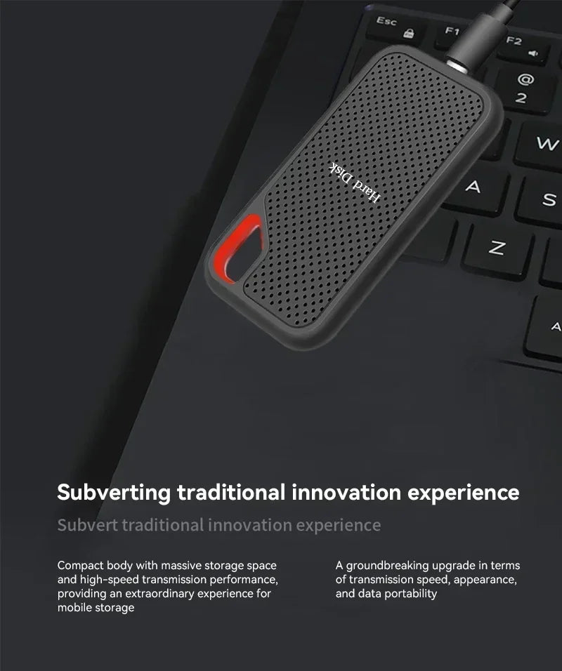 Portable SSD 2TB External Hard SSD 1TB High-speed External Solid State Drive 256TB Mass Storge Hard Disk for Laptop/PC/MAC/Phone
