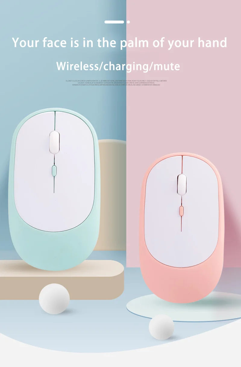 Xiaomi Bluetooth Wireless Mouse USB Rechargeable Ergonomics 2.4G Type-C Mice Adjustable DPI Silent Morandi Portable Office Mouse