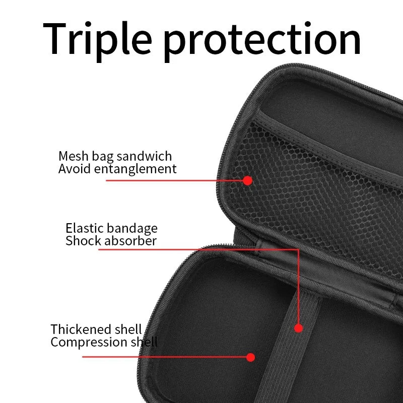 Portable Carrying Case For Anbernic RG Slide Tempered Glass Screen Protector Hand Bag Protective Shell Storage Bag For RG Slide