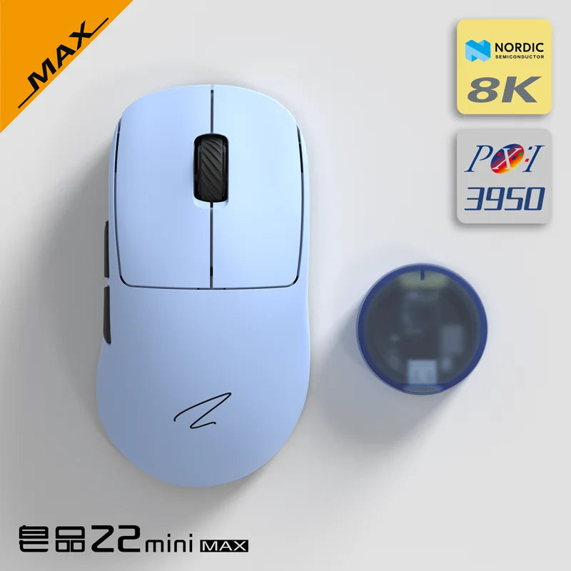 Zaopin Z2 Mini Max Wireless Mouse 4k/8k Bluetooth Tri Mode Paw3395/3950 Lightweight Ergonomics Low Latency Custom Gaming Mouse