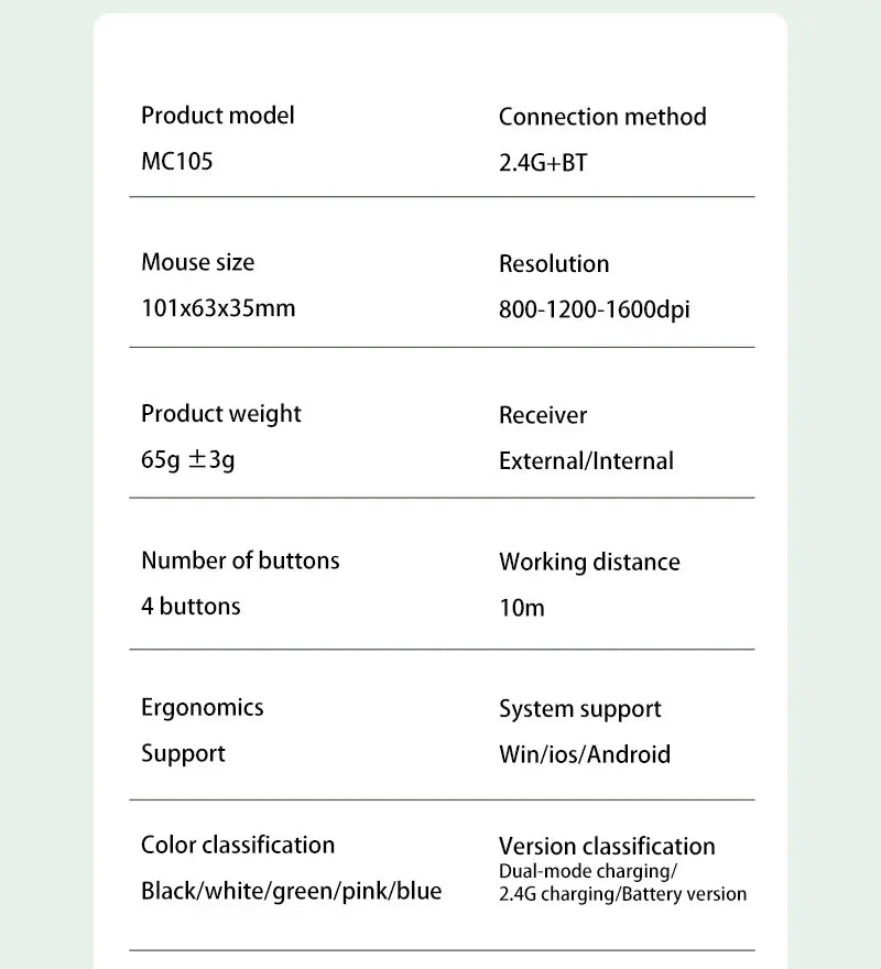 Xiaomi Wireless Mute Mouse Bluetooth 1600 Dpi 2.4Ghz Ergonomics Dual Model Type-C Rechargeable Mini Mouses For Pc Android Ios