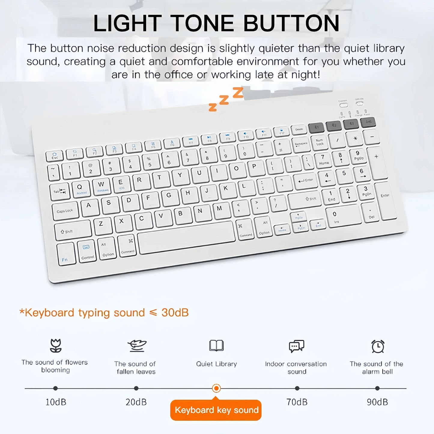 Dual-Mode Bluetooth 5.0 Keyboard 2.4G Wireless Keyboard 3-BT Rechargeable Gaming Keyboard For Laptop Tablet Android iOS Windows