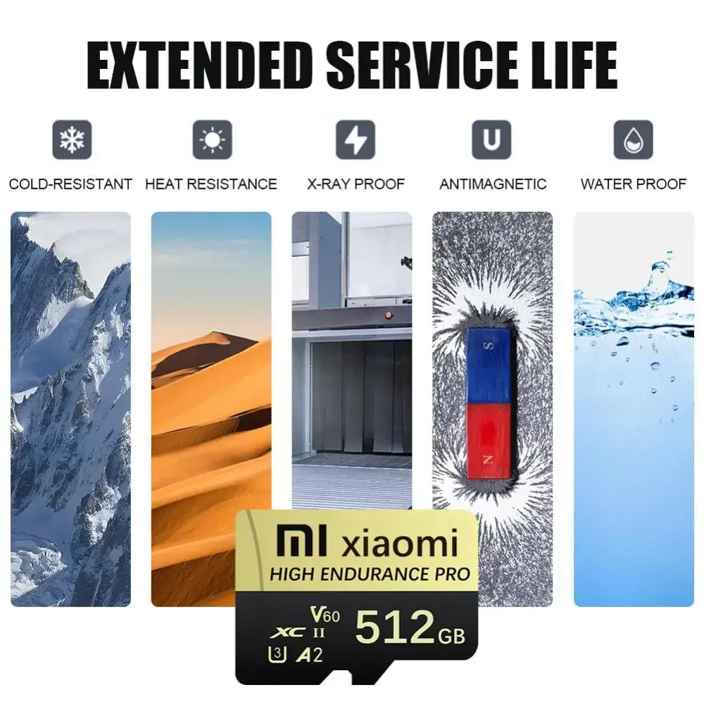 Original Mijia Xiaomi SD Card Class 10 Micro TF Flash Card 1TB 2TB Red & Black Memory Card 128 256GB for Mobile Phone PC Speaker