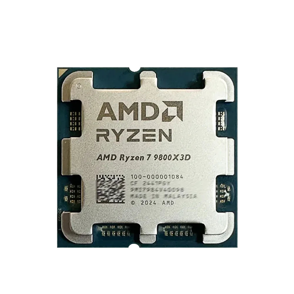 AMD Ryzen 7 9800X3D 8-Core 16-Thread 4.7GHz R7 9800X3D DDR5 Socket AM5 4NM L3=96M Processor 120W No Fan
