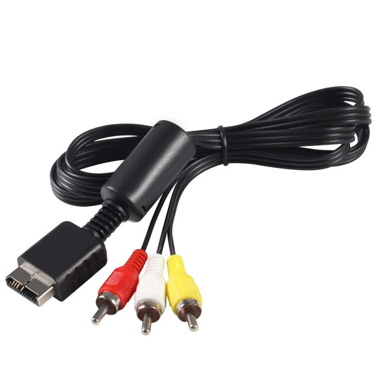 1.8m AV Audio Cable Game Composite 3 RCA Copper for Sony PS2/PS3/PS1 Console Wire AV Cable for PlayStation 1 2 3 Accessories