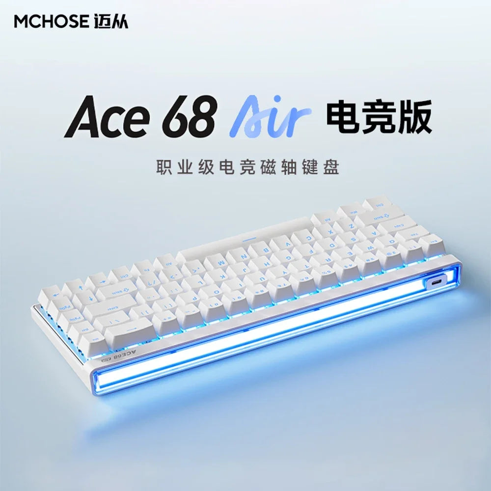 MCHOSE Ace 68 Air Magnetic Switch Keyboard Wired 8k Return Rgb Backlight 68 Keys Customized Mechanical Keyboard Pc Accessories