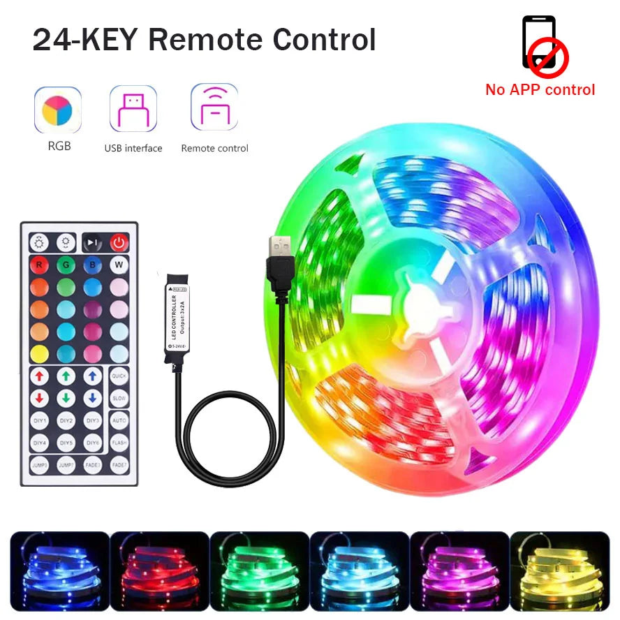 RGB Led Strip Lights 5m 10m 20m 30m Led Room Light with APP Control Flexible Ribbon Luces Led Tape for Room Bedroom Decoration