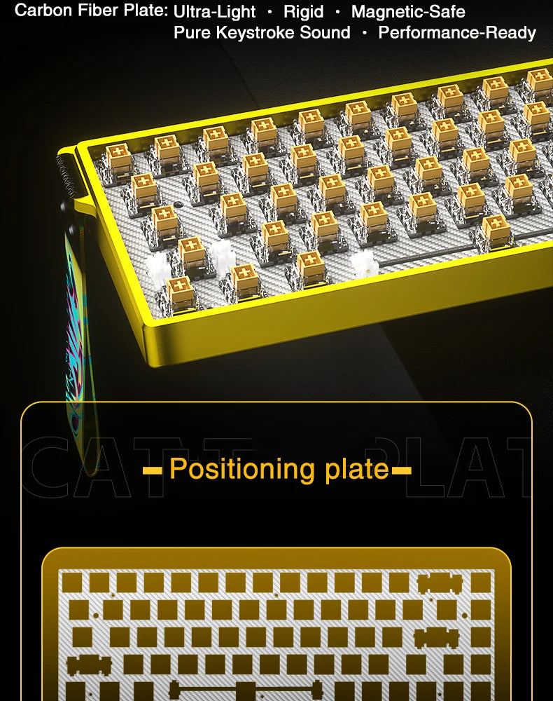 AULA WIN68HE Ultra Gaming Keyboard Full CNC Aluminum Case Rapid Trigger 8K Return Esports High-end Custom Version