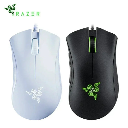 Razer DeathAdder Essential Wired Gaming Mouse Mice 6400DPI Optical Sensor 5 Independently Buttons for PC Gamer Black White