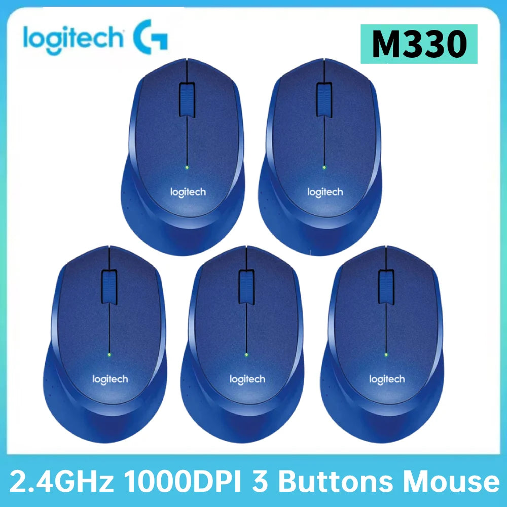 Logitech M330 2.4G Computer Wireless Mouse wi/ USB Receiver Gaming Mouse 1000 DPI Gaming Mice for PC Laptop Silent Mouse 2-10pcs