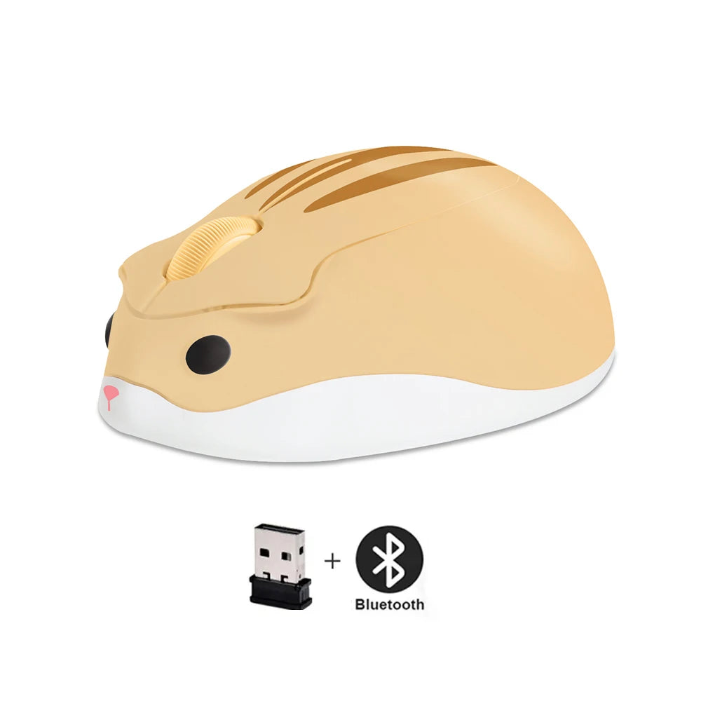 New Cute 2.4G Wireless Mouse Ergonomic Optical USB Mice Kawaii Cartoon Hamster Mouse For PC Laptop Tablet Computer Kids Gift