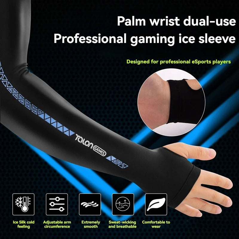 Esports Sleeve For Gamers Reduces Friction, Absorbs Sweat, Cooling Effect With Thumbholes For Extended Gaming Sessions M