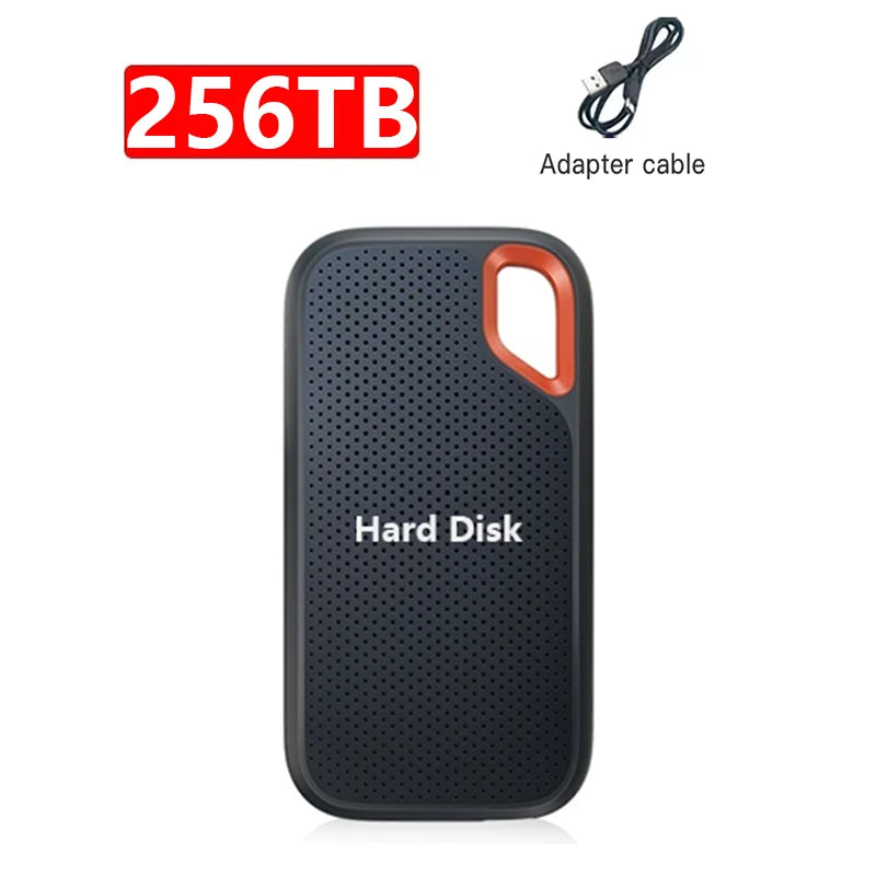 Portable SSD 2TB External Hard SSD 1TB High-speed External Solid State Drive 256TB Mass Storge Hard Disk for Laptop/PC/MAC/Phone