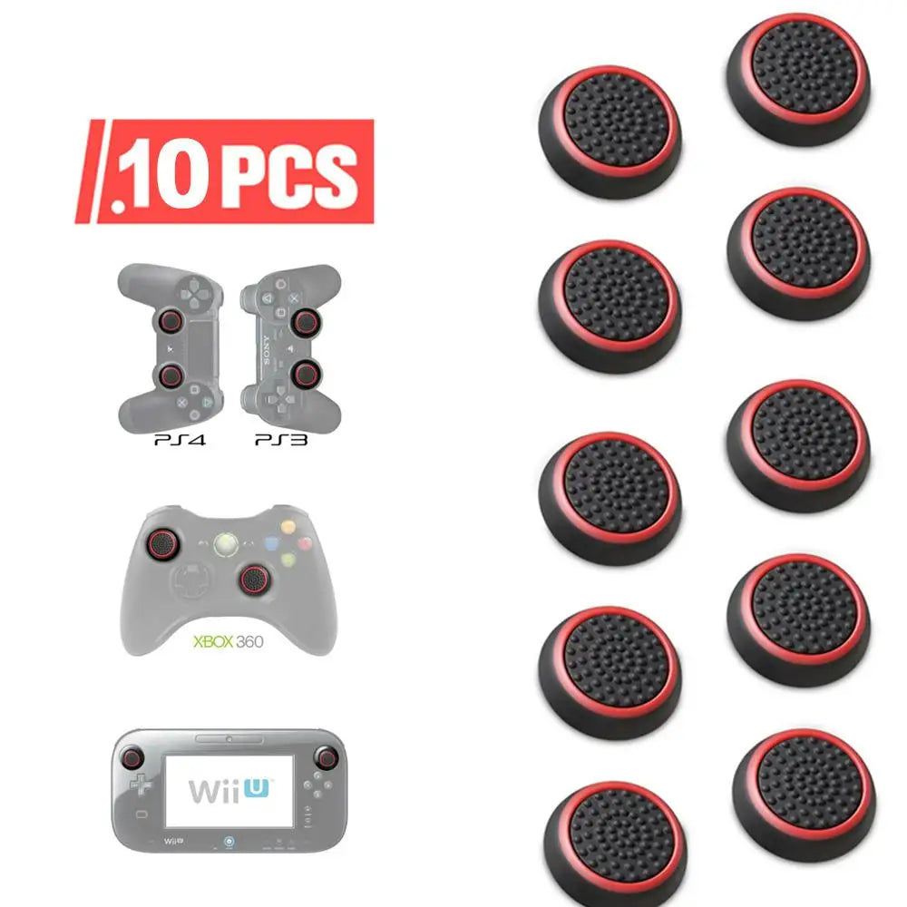 4PCS/10PCS Non-slip Silicone Analog Joystick Thumbstick Thumb Stick Grip Caps Cases for PS3 PS4 PS5 Xbox One Xbox 360 Controller