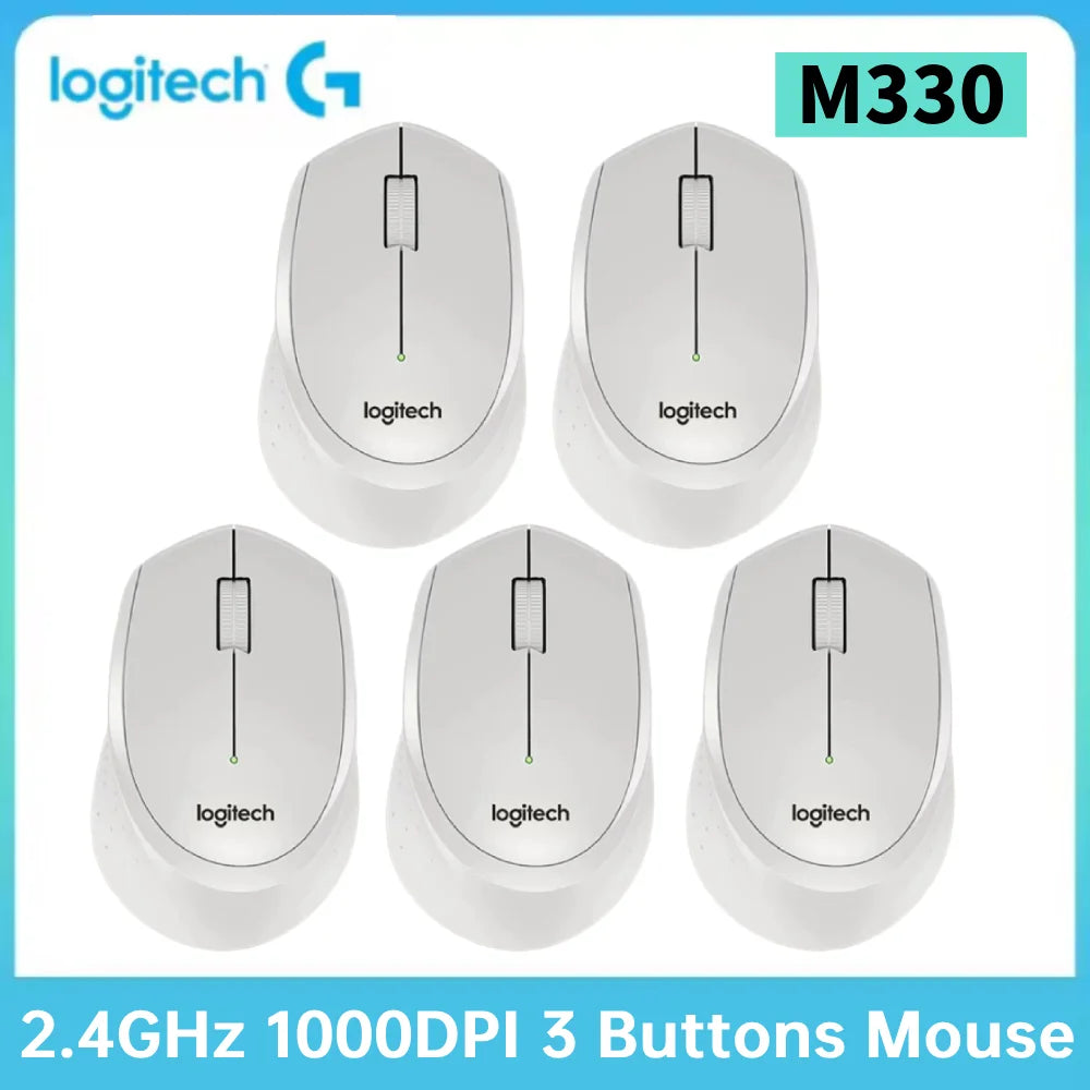Logitech M330 2.4G Computer Wireless Mouse wi/ USB Receiver Gaming Mouse 1000 DPI Gaming Mice for PC Laptop Silent Mouse 2-10pcs