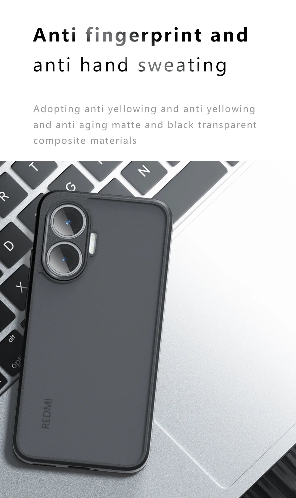 For Redmi Turbo 4 Pro case for Turbo4 Pro cover Simple black matte shell Anti-fingerprint phone case Case For Poco F7 Turbo4 Pro