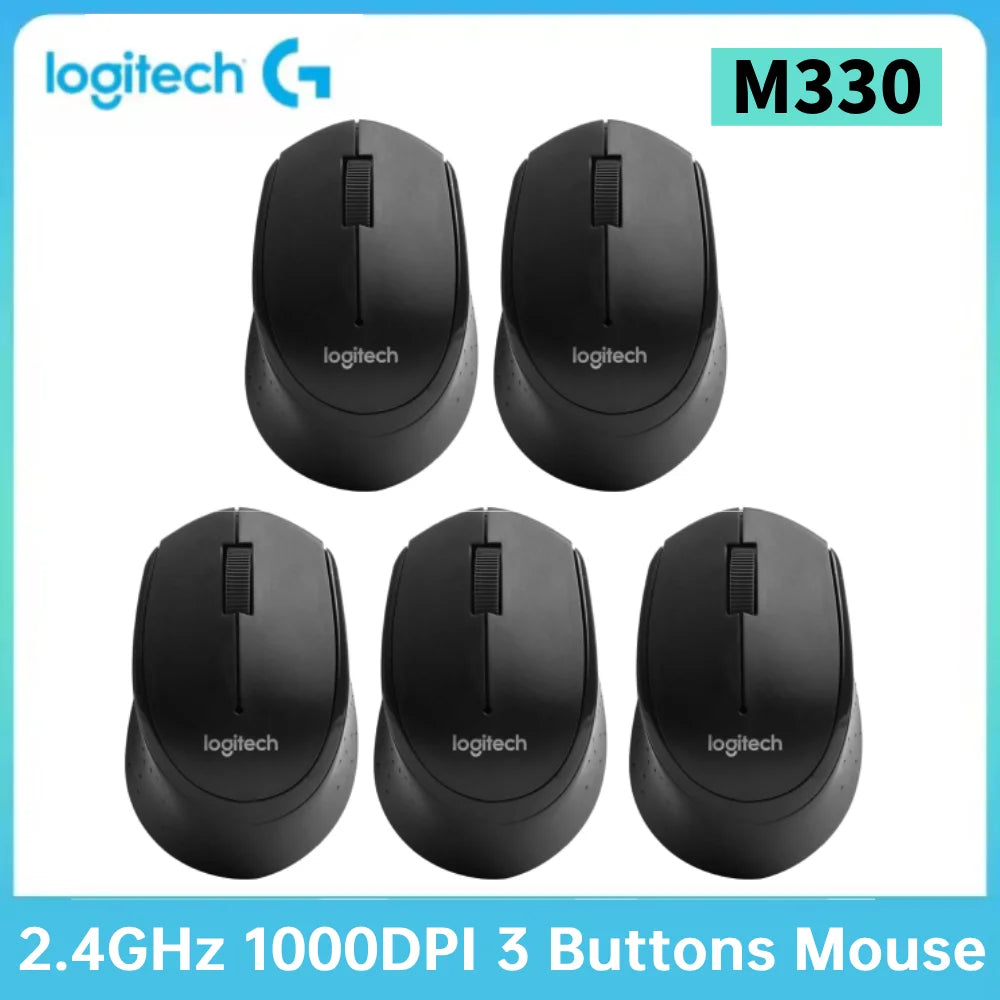 Logitech M330 2.4G Computer Wireless Mouse wi/ USB Receiver Gaming Mouse 1000 DPI Gaming Mice for PC Laptop Silent Mouse 2-10pcs