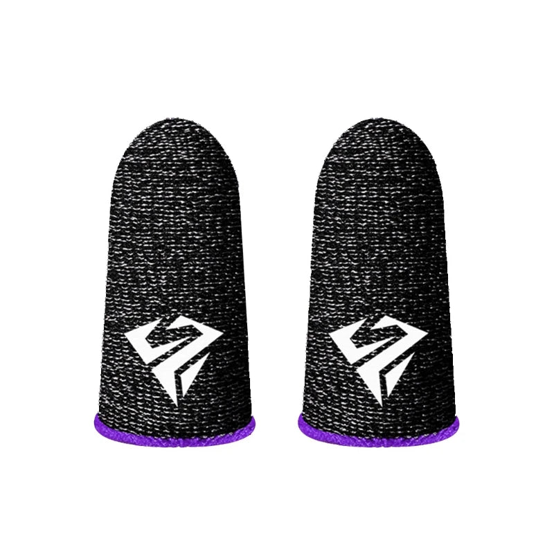 2 Pcs Mobile Game Fingertip Gloves Sweatproof Anti-slip Touch Screen Finger Sleeve Breathable Gaming Fingertip Cover For Gamer