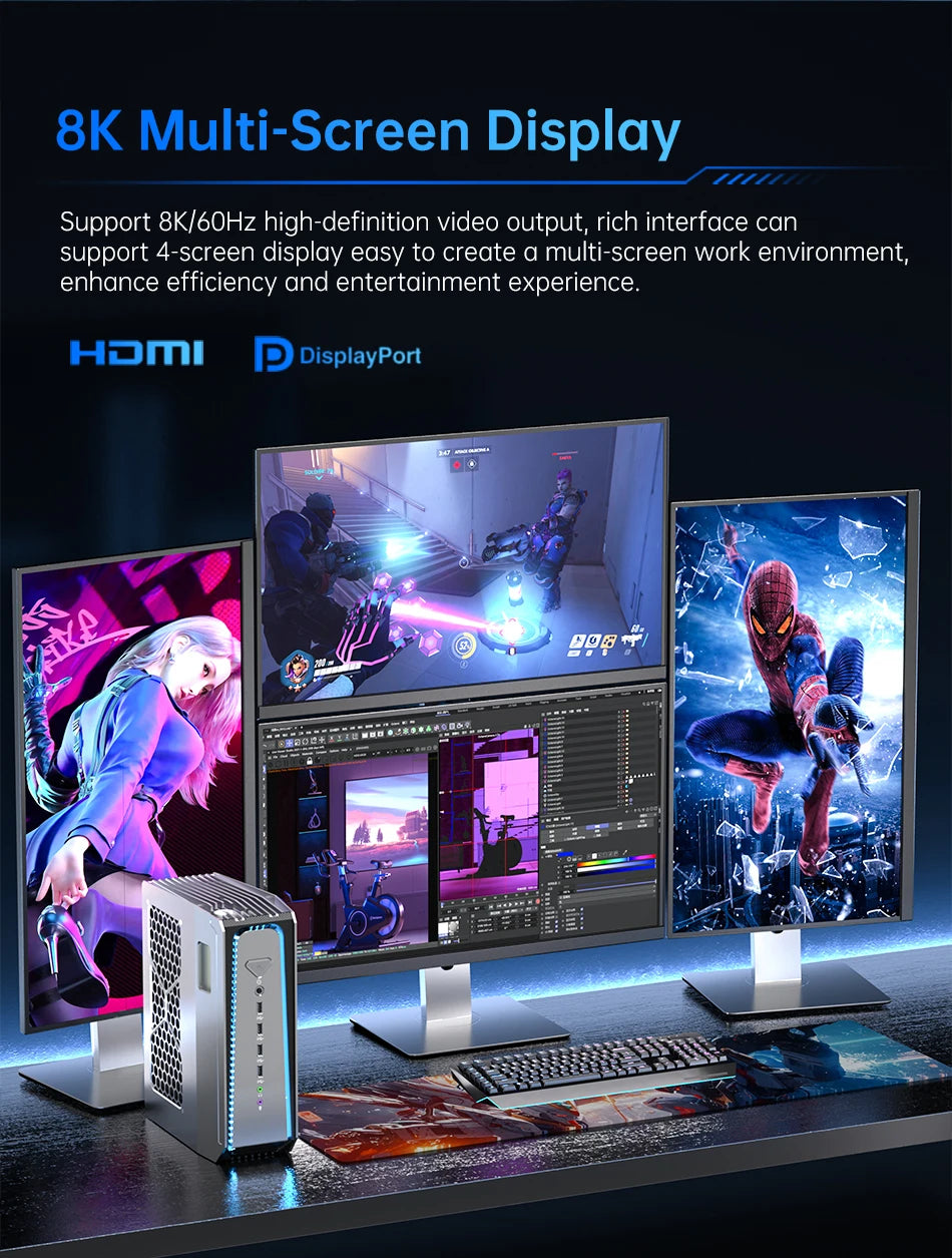 MSECORE  SL800 Liquid cooled computer Gaming PC Intel Core I5  I7 I9 RTX4070 12G Windows 11  DDR5 NVMe SSD Desktop Gaming PC