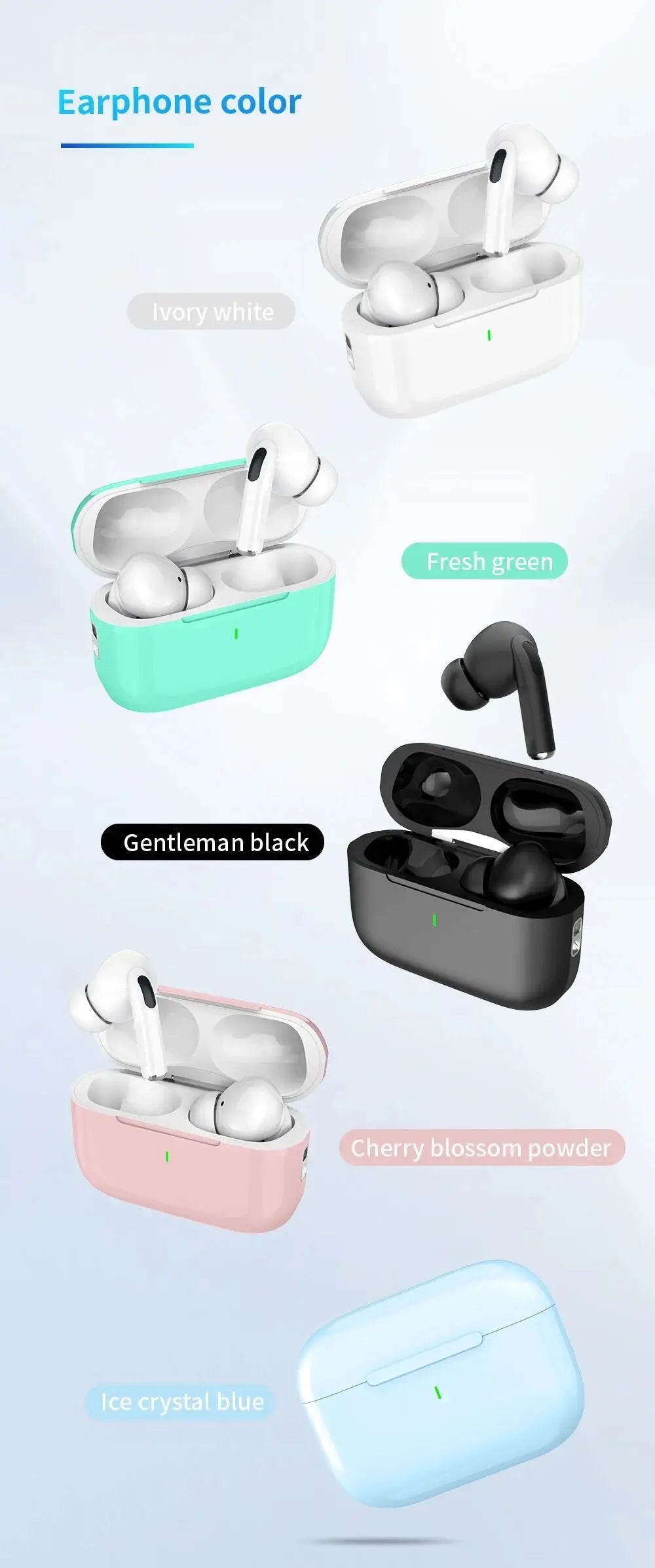 Original AIR ANC Bluetooth Earphones TWS Noise Reduction Wireless Earbuds Long battery life Pod Spatial Audio PRO With Mic