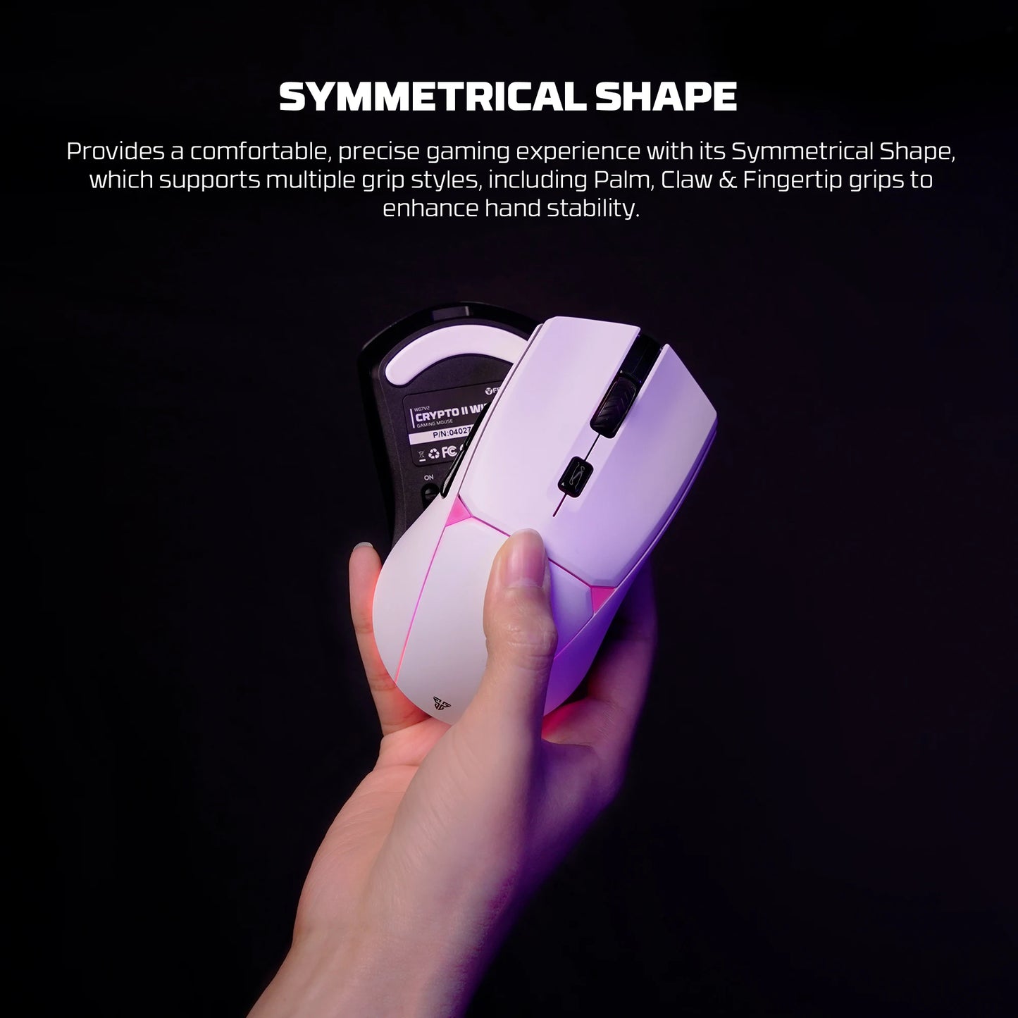 FANTECH CRYPOT II WG7v2 Wireless Gaming Mouse and Wired Mouse 12000DPI ARPG Anti-sweat coating Macro Mic for CSGO LOL