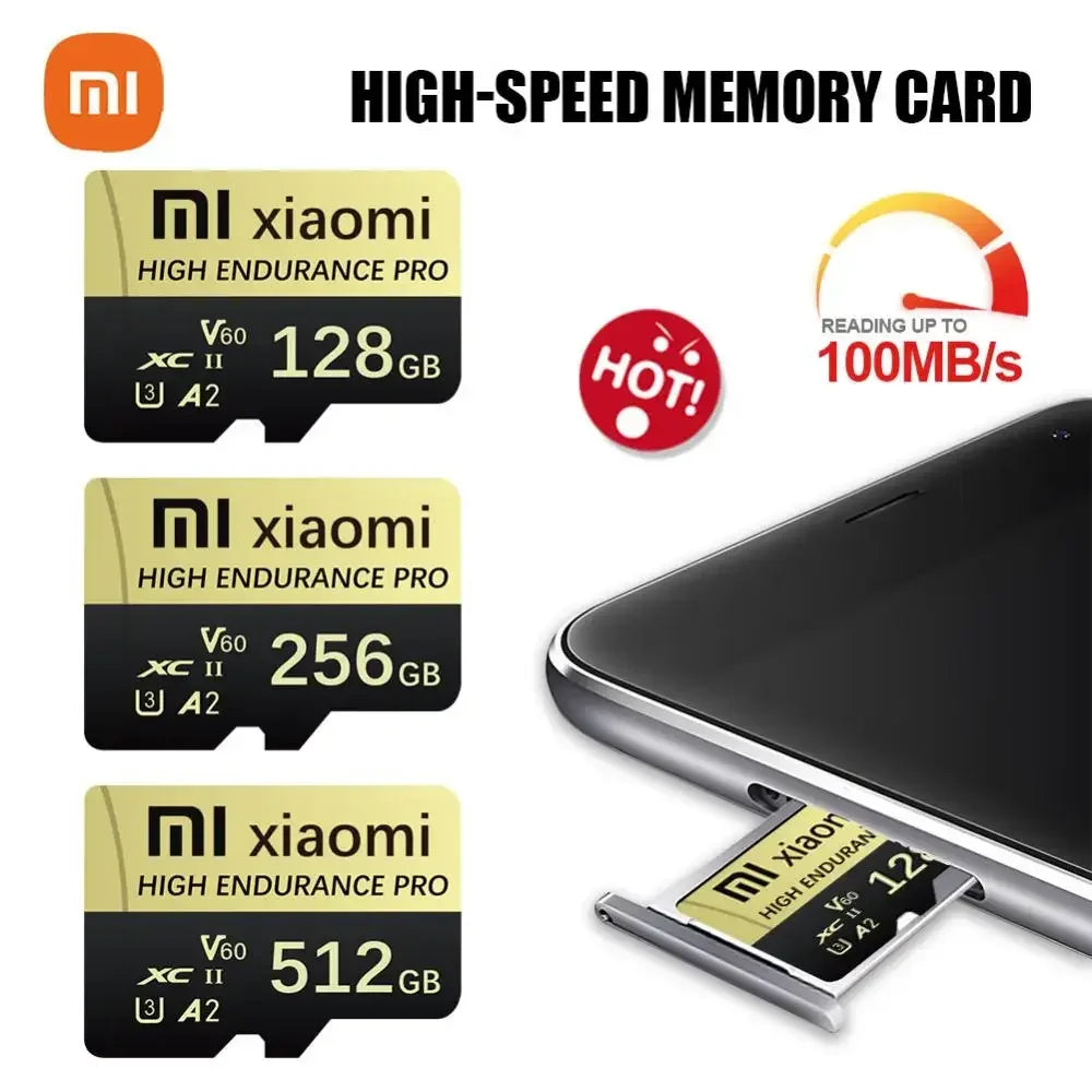 Original Mijia Xiaomi SD Card Class 10 Micro TF Flash Card 1TB 2TB Red & Black Memory Card 128 256GB for Mobile Phone PC Speaker