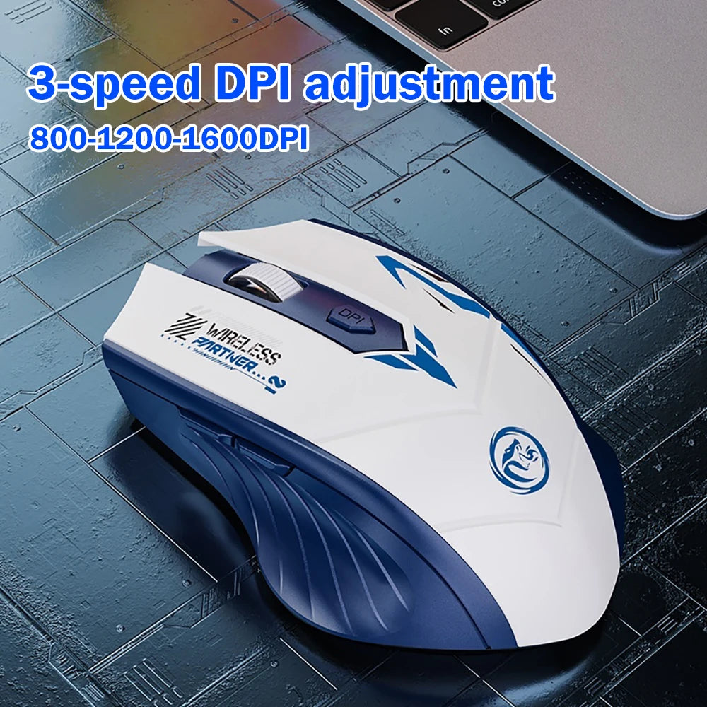 Bluetooth 5.4 Mouse Dual-Mode 2.4G Wireless Mouse 6 Buttons Gaming Mice Rechargeable Mouse 1600 DPI For PC Laptop Macbook