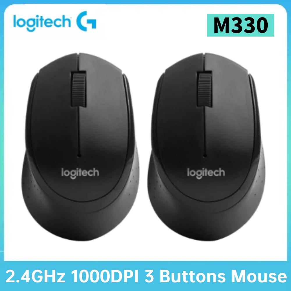 Logitech M330 2.4G Computer Wireless Mouse wi/ USB Receiver Gaming Mouse 1000 DPI Gaming Mice for PC Laptop Silent Mouse 2-10pcs