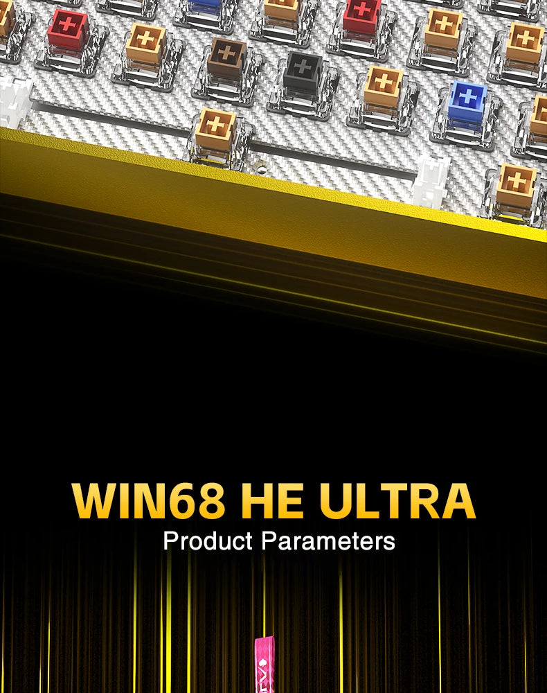 AULA WIN68HE Ultra Gaming Keyboard Full CNC Aluminum Case Rapid Trigger 8K Return Esports High-end Custom Version