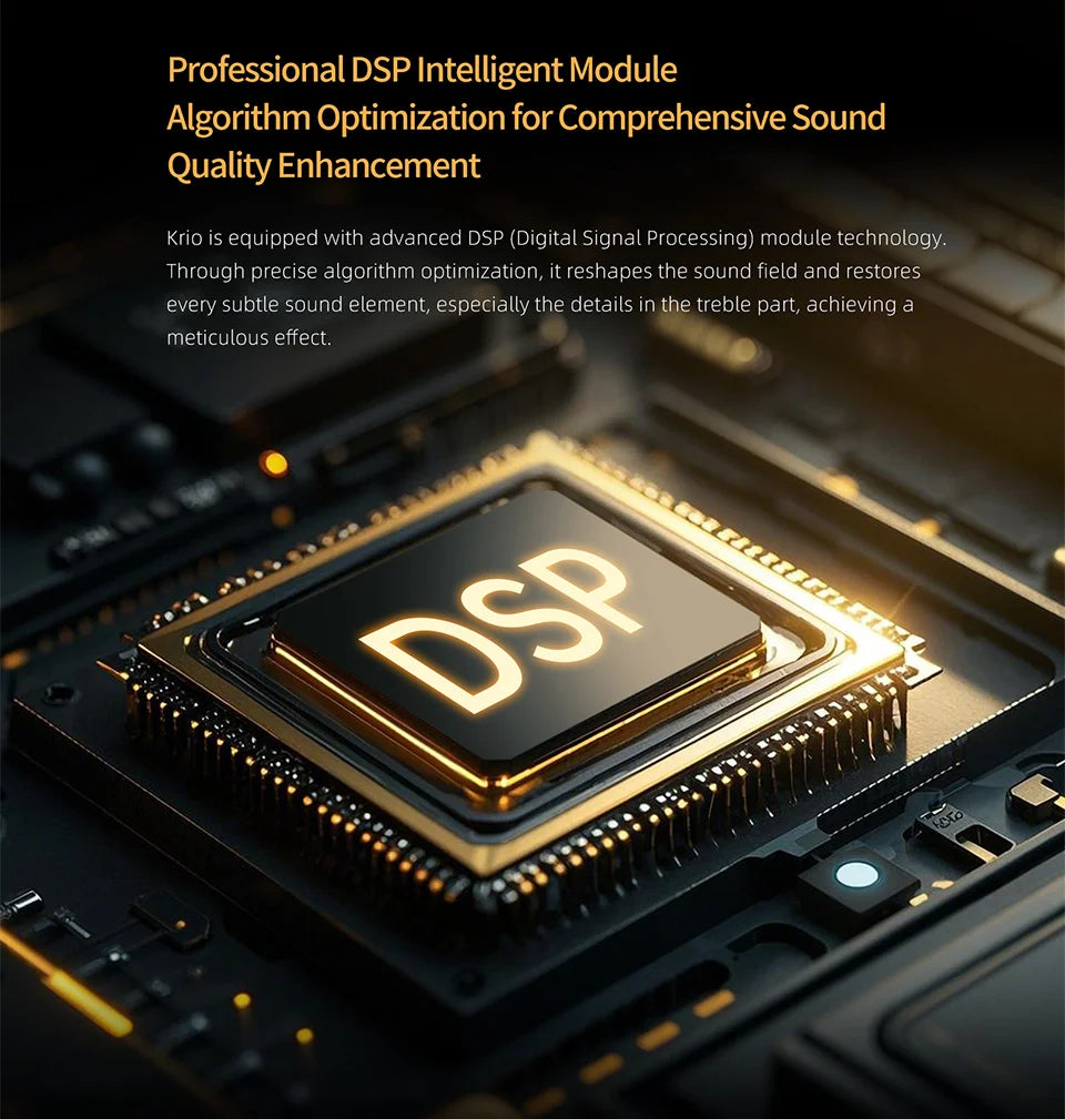 KZ Krio TWS Earbuds Bluetooth 6 Hybrid Microphones ANC LDAC APTX Dual Driver Lossless Earphones with Charging Case